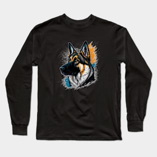 German Shepherd Design Long Sleeve T-Shirt